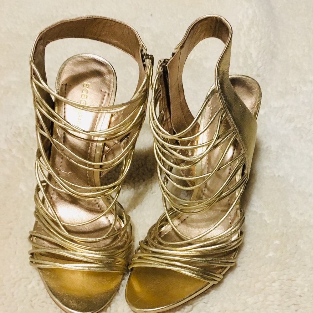 BCBG Gold Strappy sandals-9.5